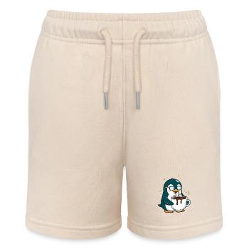 Koffein-Pinguin: Eiskalt & Hochgefahren - Stanley/Stella MINI BOLTER Organic Teen Jogging Shorts - soft Ecru - Front