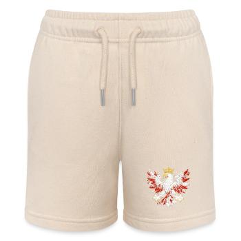 Polnischer Adler Polska Wappen Grunge Design Gold - Stanley/Stella Teenager Bio-Joggingshorts MINI BOLTER - Natur - Vorne