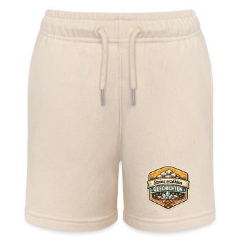 Steine erzählen Geschichten - Stanley/Stella Teenager Bio-Joggingshorts MINI BOLTER - Natur - Vorne