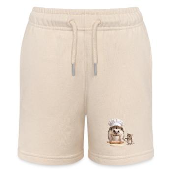 Igelbäcker mit Maushelfer - Stanley/Stella Teenager Bio-Joggingshorts MINI BOLTER - Natur - Vorne