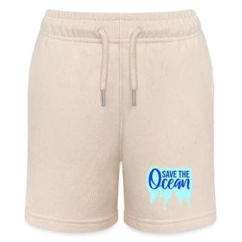 Save The Ocean Ocean Activism Environment Statement - Stanley/Stella MINI BOLTER Organic Teen Jogging Shorts - soft Ecru - Front