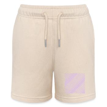 Lignes graphiques avec bandes diagonales L lilas - Short bio MINI BOLTER Stanley/Stella Ado - écru doux - Devant
