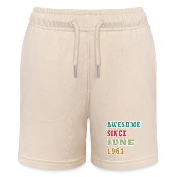 Seit Juni 1961 Vintage Jubiläum - Stanley/Stella Teenager Bio-Joggingshorts MINI BOLTER - Natur - Vorne