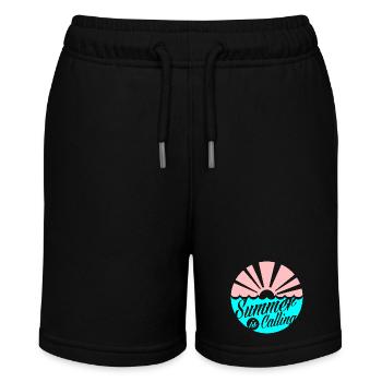 Summer Calling Sunset Splash - Stanley/Stella MINI BOLTER Organic Teen Jogging Shorts - black - Front