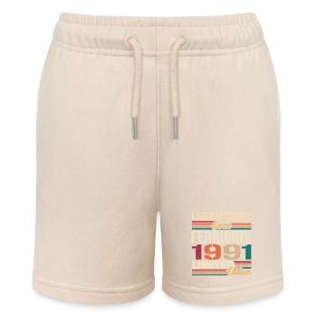 Februar 1991 Geburtstagsgeschenk Februar 1991 - Stanley/Stella Teenager Bio-Joggingshorts MINI BOLTER - Natur - Vorne