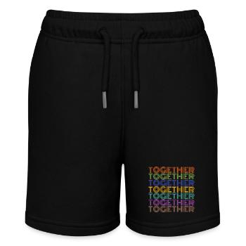 Together Font Gift - Stanley/Stella MINI BOLTER Organic Teen Jogging Shorts - black - Front