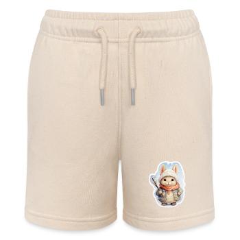 Snow Bunny - Stanley/Stella MINI BOLTER Organic Teen Jogging Shorts - soft Ecru - Front