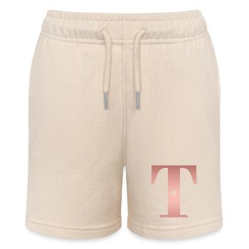 Buchstabe T Roségold - Stanley/Stella Teenager Bio-Joggingshorts MINI BOLTER - Natur - Vorne