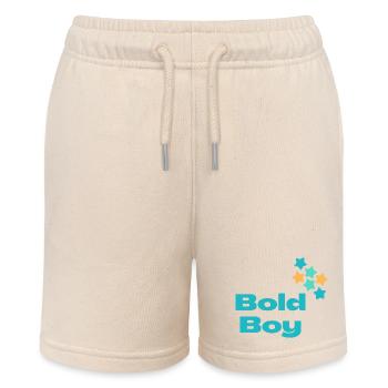 Bold Boy with stars - Stanley/Stella MINI BOLTER Organic Teen Jogging Shorts - soft Ecru - Front