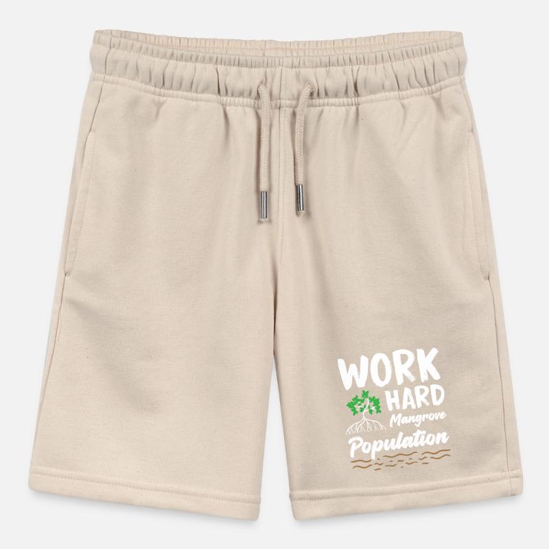 Work Hard Mangrove Population Activist Stanley/Stella MINI BOLTER Organic Teen Jogging Shorts