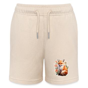 Renard parmi les fleurs - Short bio MINI BOLTER Stanley/Stella Ado - écru doux - Devant