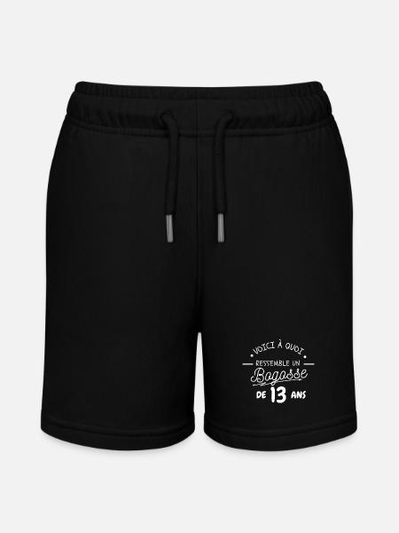 13-ÅRIG DRENG - Stanley/Stella MINI BOLTER økologiske joggingshorts til teenagere - sort