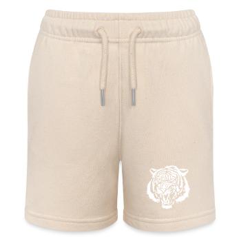 White tiger graffiti - Stanley/Stella MINI BOLTER Organic Teen Jogging Shorts - soft Ecru - Front