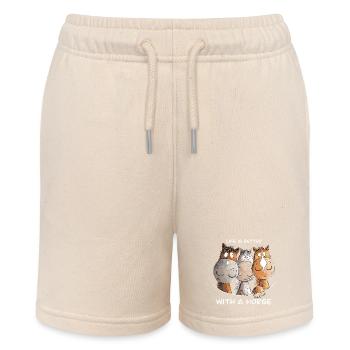 Drollige Pferde I Pferdespruch Reiter Sprüche - Stanley/Stella Teenager Bio-Joggingshorts MINI BOLTER - Natur - Vorne