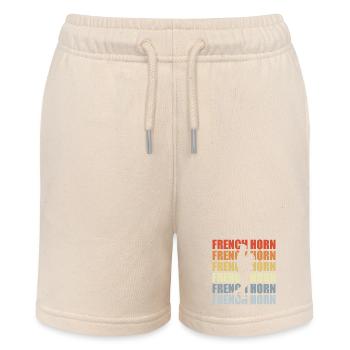 Retro Horn - Stanley/Stella MINI BOLTER Organic Teen Jogging Shorts - soft Ecru - Front