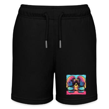 Kickboxing Cartoon Look - Stanley/Stella MINI BOLTER Organic Teen Jogging Shorts - black - Front