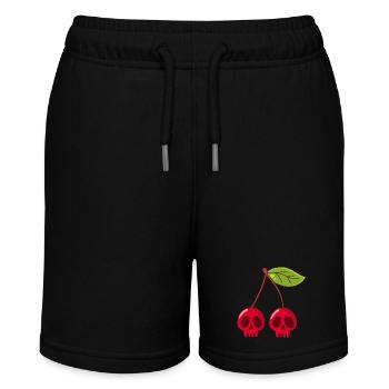 Kirsch-Schädel - Stanley/Stella Teenager Bio-Joggingshorts MINI BOLTER - Schwarz - Vorne
