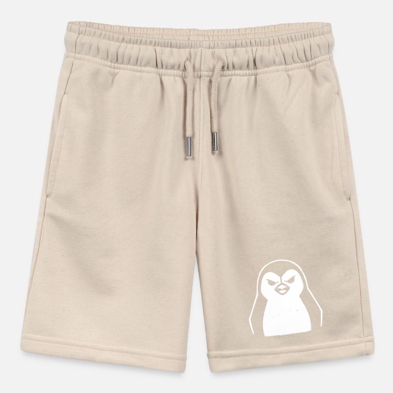 penguin stencil grunge minimalist-vector Linux Stanley/Stella MINI BOLTER Organic Teen Jogging Shorts