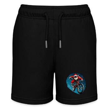Downhiller Santa Claus / Downhill Bike - Stanley/Stella MINI BOLTER Organic Teen Jogging Shorts - black - Front