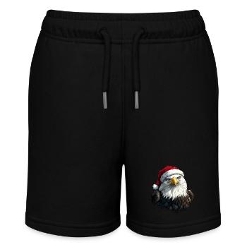 Adler Weihnachten - Stanley/Stella Teenager Bio-Joggingshorts MINI BOLTER - Schwarz - Vorne