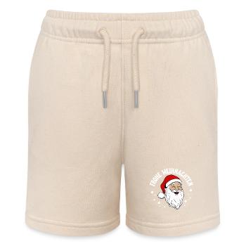 Frohe Weihnachten Ugly Christmas Sweater - Stanley/Stella Teenager Bio-Joggingshorts MINI BOLTER - Natur - Vorne