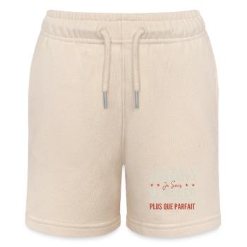 A Carpenter, the Dream Profession in the Spotlight - Stanley/Stella MINI BOLTER Organic Teen Jogging Shorts - soft Ecru - Front