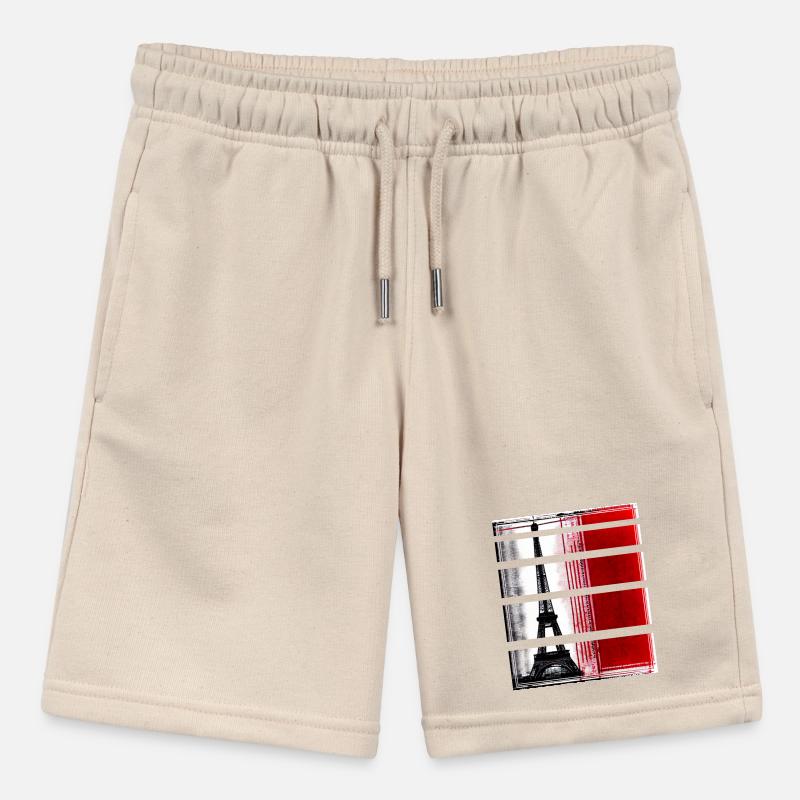 Paris Eiffel Tower Modern Casual Style Stanley/Stella MINI BOLTER Organic Teen Jogging Shorts