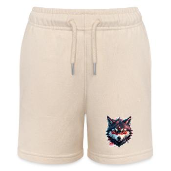 Wolf Tattoo - Stanley/Stella MINI BOLTER Organic Teen Jogging Shorts - soft Ecru - Front