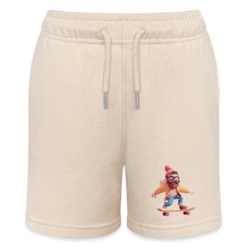 Cooler Skateboarder - Stanley/Stella Teenager Bio-Joggingshorts MINI BOLTER - Natur - Vorne