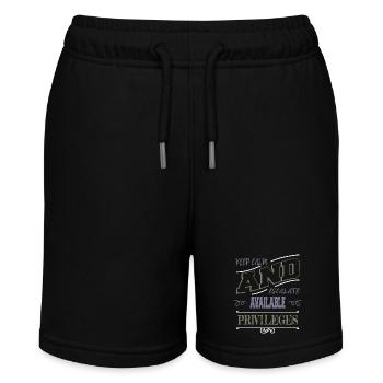 anonymous expect us gift idea - Stanley/Stella Teenager Bio-Joggingshorts MINI BOLTER - Schwarz - Vorne