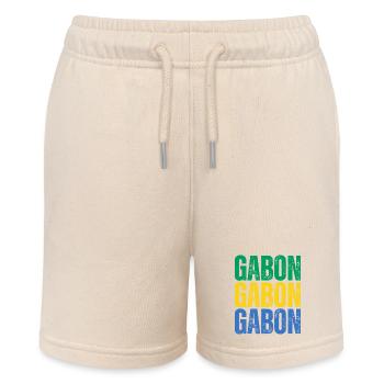 Drapeau du Gabon, fierté gabonaise - Short bio MINI BOLTER Stanley/Stella Ado - écru doux - Devant