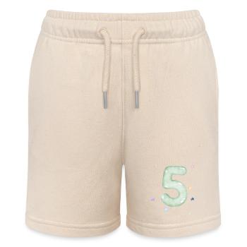 Aquarellstern zum 5-jährigen Jubiläum - Stanley/Stella Teenager Bio-Joggingshorts MINI BOLTER - Natur - Vorne