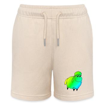 Wolly Sheeeepling Retro wave - Stanley/Stella MINI BOLTER Organic Teen Jogging Shorts - soft Ecru - Front