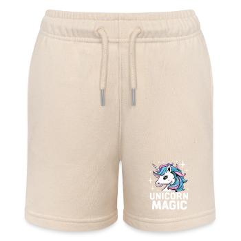 Einhorn Einhörner Märchen Magisch - Stanley/Stella Teenager Bio-Joggingshorts MINI BOLTER - Natur - Vorne