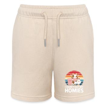 Vegetarian Vegan Veggie Vegetarian - Stanley/Stella MINI BOLTER Organic Teen Jogging Shorts - soft Ecru - Front