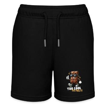 Cooler Schokoriegel - Stanley/Stella Teenager Bio-Joggingshorts MINI BOLTER - Schwarz - Vorne