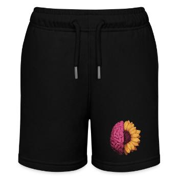 Neurodivergent, autism, ADHD, sunflower, brain - Stanley/Stella MINI BOLTER Organic Teen Jogging Shorts - black - Front
