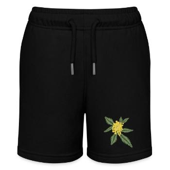 Acacia argenté avec ses fleurs jaunes Pompons - Short bio MINI BOLTER Stanley/Stella Ado - noir - Devant