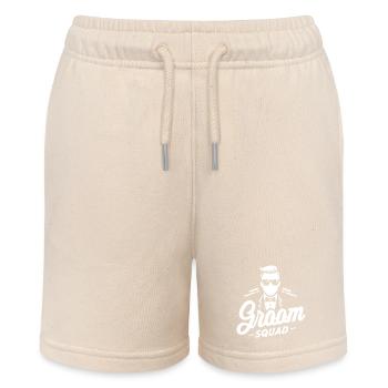 Logo « Groom Squad » du marié avec costume et nœud papillon - Short bio MINI BOLTER Stanley/Stella Ado - écru doux - Devant