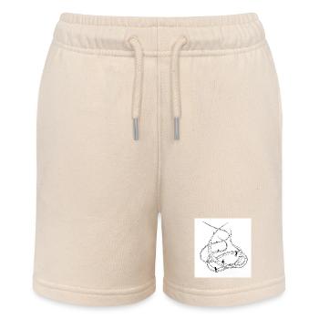 Multi-layered looping paths - Stanley/Stella MINI BOLTER Organic Teen Jogging Shorts - soft Ecru - Front