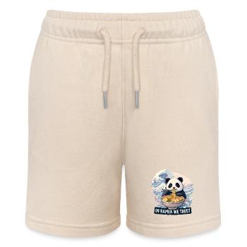 Bol de nouilles ramen panda - Short bio MINI BOLTER Stanley/Stella Ado - écru doux - Devant