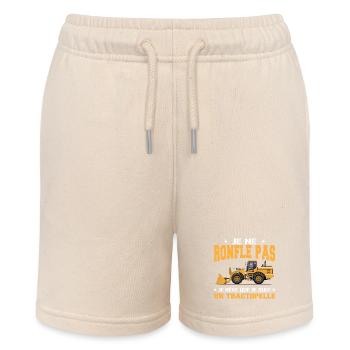Construction machine Backhoe loader Snorer - Stanley/Stella MINI BOLTER Organic Teen Jogging Shorts - soft Ecru - Front