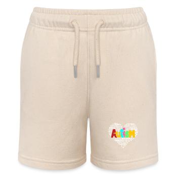 Autism Awareness Autism Heart - Stanley/Stella MINI BOLTER Organic Teen Jogging Shorts - soft Ecru - Front