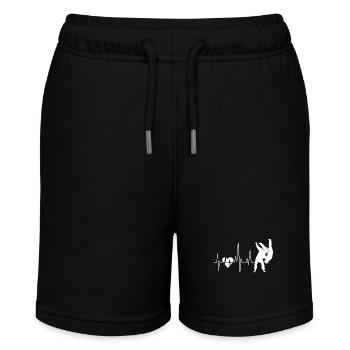 Judo Judo Heartbeat - Stanley/Stella MINI BOLTER Organic Teen Jogging Shorts - black - Front