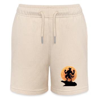 Dark Werewolf, Full Moon - Halloween Scary Gift - Stanley/Stella MINI BOLTER Organic Teen Jogging Shorts - soft Ecru - Front