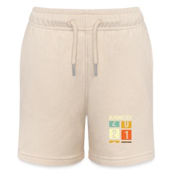 Oldometer 21st Birthday Gift - Stanley/Stella MINI BOLTER Organic Teen Jogging Shorts - soft Ecru - Front