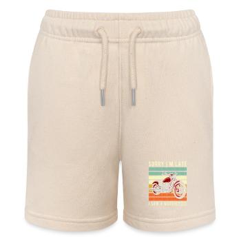 Motorcyclists motorcyclists gift - Stanley/Stella MINI BOLTER Organic Teen Jogging Shorts - soft Ecru - Front