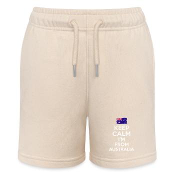 Australia Keep Calm - Stanley/Stella Teenager Bio-Joggingshorts MINI BOLTER - Natur - Vorne