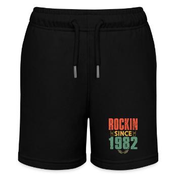 Geburtstag 1982 Spruch Rock - Stanley/Stella Teenager Bio-Joggingshorts MINI BOLTER - Schwarz - Vorne