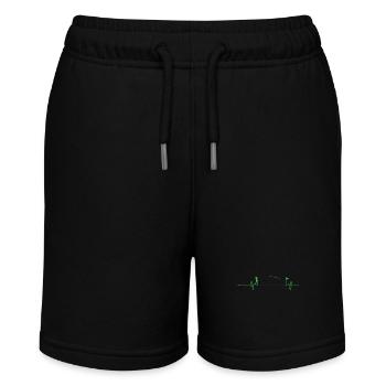 Herzschlag für den Golf Sport Trendsport Abschlag - Stanley/Stella Teenager Bio-Joggingshorts MINI BOLTER - Schwarz - Vorne